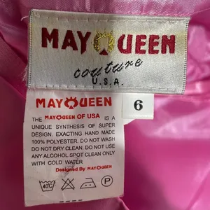 Vintage May Queen‎ Couture Pink Dress With Wrap thumbnail 9
