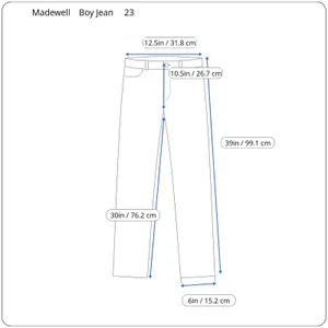 Madewell Womens‎ Jeans Size 23 The High Rise Slim Boy Jean Milton Wash Stretch thumbnail 13