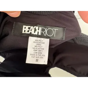 Beach Riot‎ Marisa black mesh detail one piece swimsuit size medium thumbnail 9