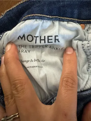 Mother The Tripper Ankle Fray Jeans Size 25 Blue Crop Raw Hem Premium Denim thumbnail 9