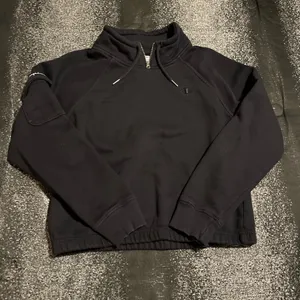 Womens large Champion Black Cropped Reverse Weave Zip Pullover thumbnail 1