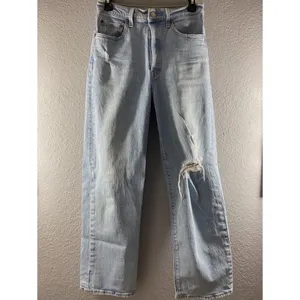 Levi’s Ribcage Straight Light Wash High Waisted Tango Fade Jeans thumbnail 6