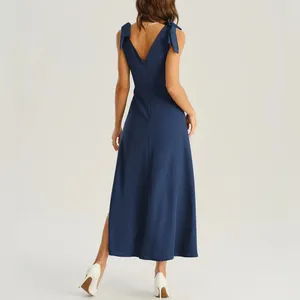 Rihoas Navy Wrap Sleeveless Maxi Dress thumbnail 5