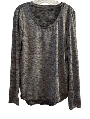 Reebok Women's‎ Gray Long Sleeve T-Shirt Size L Casual Fall Top thumbnail 1