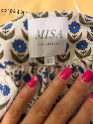 Misa Los Angeles Georgia Mini Dress Floral Print Ruffle Hem xs oversized NWOT thumbnail 9