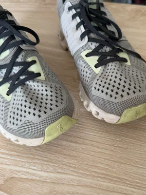 On Running Womens 7.5 Cloudswift Sneakers Alloy Glacier Grey Lime thumbnail 7