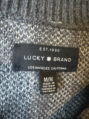 Lucky Brand Y2K Cotton Blend Sweater Women’s Size M Vintage Style Preppy Coastal thumbnail 2