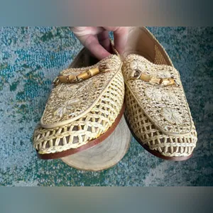 NWOT Sam Edelman Loraine rattan floral bamboo loafers, size 8M thumbnail 8