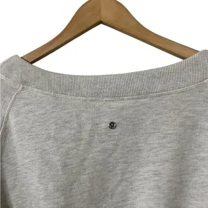 LULULEMON Good Karma Crop Gray Sweatshirt Pullover Crew Top thumbnail 6