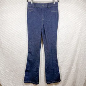 Spanx Dark Wash Jean-ish Flare High Rise Jeans‎ thumbnail 2