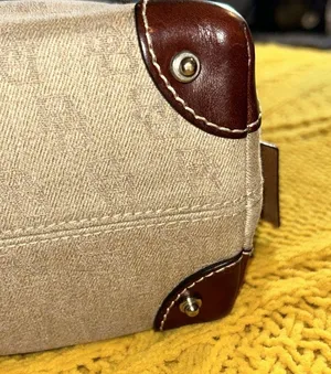Dooney & Bourke Vintage Signature Beige Monogram Handbag thumbnail 10