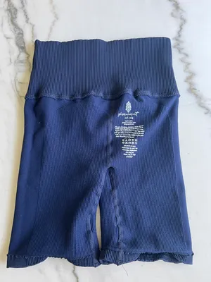 Free People Movement Navy Blue Biker Shorts thumbnail 7