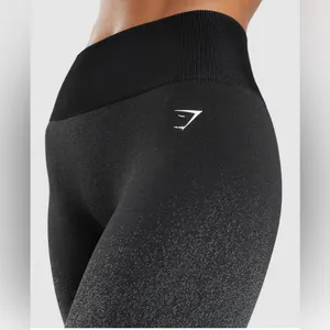 Gymshark Adapt Ombre Seamless‎ Leggins Black and White High Rise Sz Small thumbnail 3