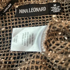Nina Leonard Brown Open Chunky Knit Cardigan Button Size M Boho Whimsy Goth thumbnail 7