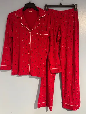 Eberjey Long Sleeve Red Berry Pajama thumbnail 1