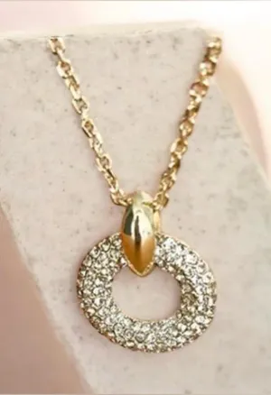 Kendra Scott Mikki Pave Pendant Necklace is a gold-toned necklace thumbnail 1