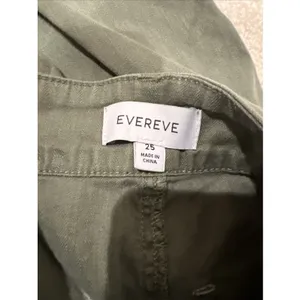 Evereve Olive Green Wide Leg Pants Size 25 Linen Blend‎ Casual Minimalist Boho thumbnail 3