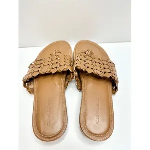 ALI MACGRAW Sandals Womens Size 8 Leather‎ Wren Woven Slip On Shoes thumbnail 8