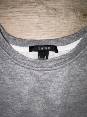 Forever 21 loungewear grey cropped crewneck thumbnail 3