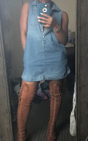 Oversized Denim Dress Blue Size M thumbnail 1