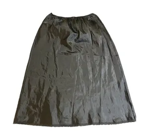 Vintage Black Slip/skirt With Lace Trim Size Large Gothic Fairy Romantic thumbnail 1