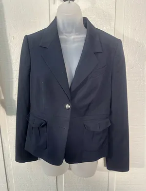 The Limited Women’s Navy Single Button Blazer Size Medium EUC thumbnail 1