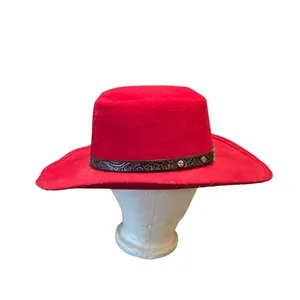 Vintage Little Joe‎ Wool Cowboy Hat Red Made in USA WPL 5923 Size Medium thumbnail 3