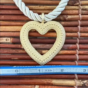 Gold Tone Heart Necklace on Cord 17”-19” NWT thumbnail 4