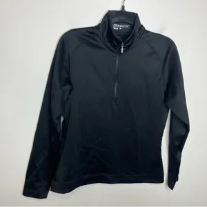 Nike Golf Therma fit half zip pullover black fleece lined women’s size‎ small thumbnail 1