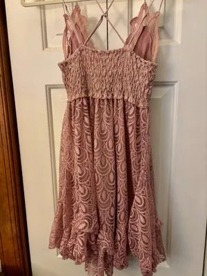 Free People Pink Adelia Lace Dress thumbnail 7