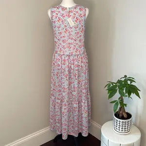 NWT MIA & TESS Sleeveless Summer Dress.‎ Size Small. Blue/pink Floral thumbnail 4