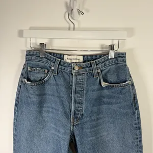 Reformation Mid‎ Crop Flare Jeans Baltic Wash Button Fly READ Womens 29 thumbnail 3