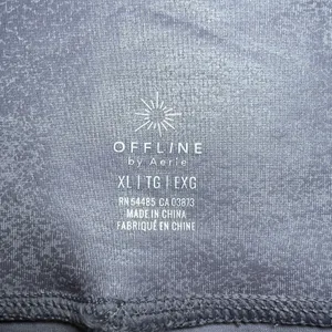 OFFLINE By Aerie Real Me High Waisted Crossover Crackle‎ Leggings Size XL NWT thumbnail 4