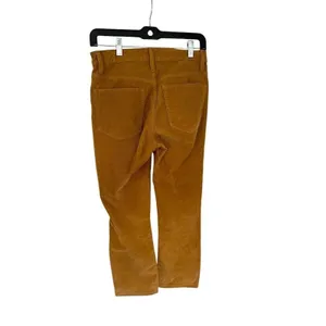 J Crew Womens Corduroy Ankle‎ Straight Pant Size 26 Mustard Yellow Brown Stretch thumbnail 3