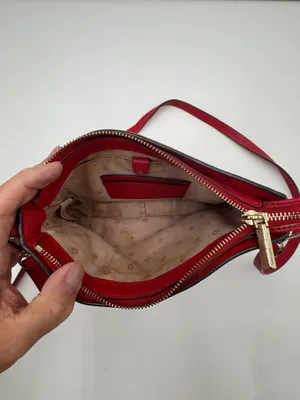 Kate Spade New York Red Pebbled Leather Crossbody Shoulder Bag Purse Dust Bag thumbnail 3