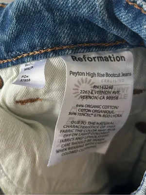 Reformation Peyton High Rise Bootcut Jeans in Malta Wash Size 25 Gently Used thumbnail 6