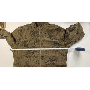 Element‎ Botanical Floral Olive Corduroy Zip Cropped Jacket F241647 Medium NWT thumbnail 6