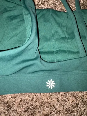 Athleta Train Free Sports Bra Estimated Size Xtra Small Green Pull Over No Pads thumbnail 3