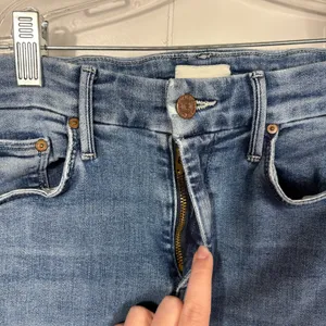 MOTHER Denim The Looker Ankle Fray in Groovin Raw Hem Skinny Jeans 25 Stretch thumbnail 3