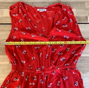 Billabong Red Floral Romper M thumbnail 4