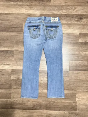 Vintage True Religion Low Rise Straight Leg Denim Jeans Womens Size 27 thumbnail 4