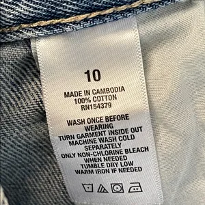 Aeropostale Ripped Light Blue Jean Shorts thumbnail 4