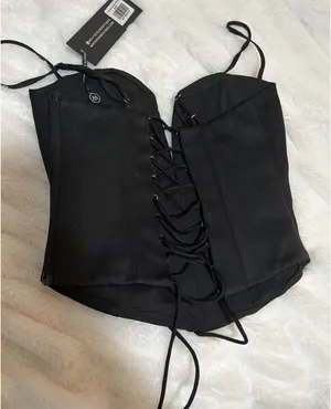 Love Is All Around Bustier Black White Fox thumbnail 3