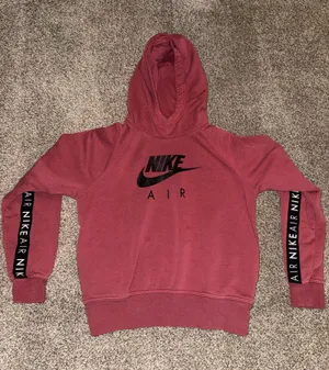 Niki By Niki Livas Air Sportswear Women's Pullover Hoodie with Logo Stripe Band in Maroon thumbnail 1