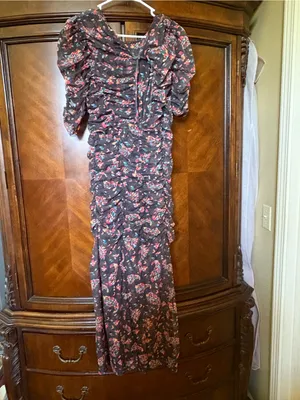 NWT Free People Briella Ruched Midi Dress thumbnail 4