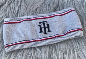 Tommy Hilfiger Heritage Logo Knit Headband in grey heather thumbnail 1