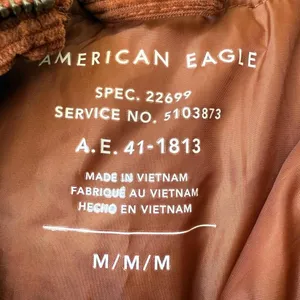 American Eagle Outfitters‎ Corduroy Hooded Coat Brown Mens Medium Button Front thumbnail 2