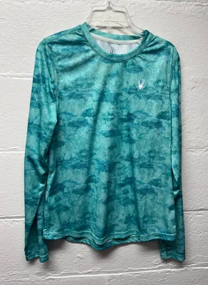 Spyder Teal Swim Long Sleeve Rash Guard thumbnail 1