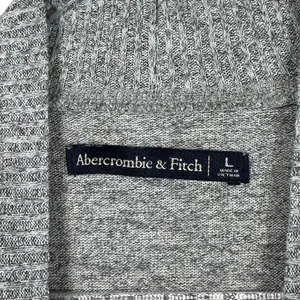 Abercrombie & Fitch Mock Neck Pullover Heather Gray Long Sleeve Top‎ L thumbnail 3