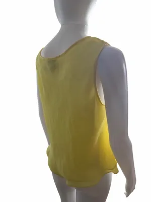 VTG Victoria's Secret Yellow Floral Embroidered V-Neck Camisole thumbnail 4